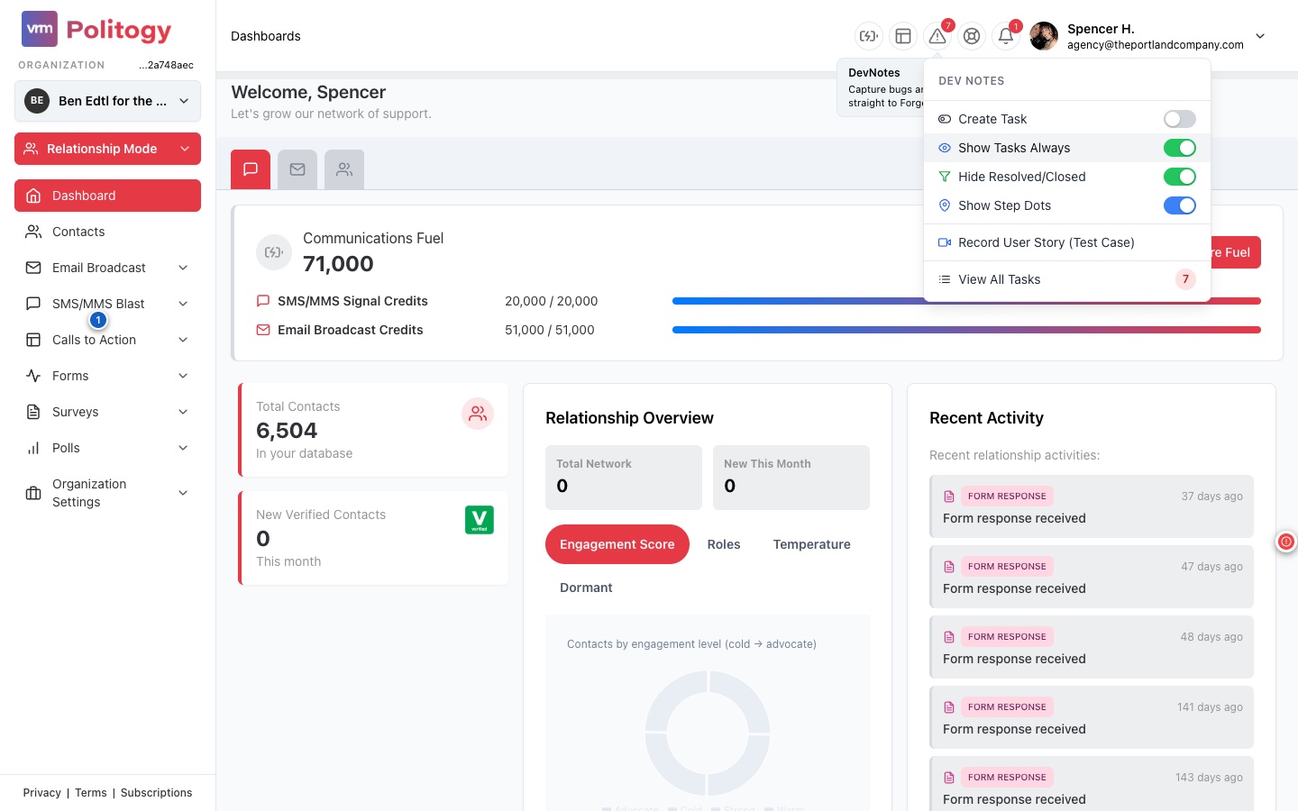 Screenshot of DevNotes